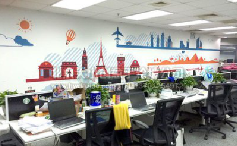 马鞍山教你设计办公室墙绘的方法。