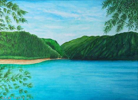 马鞍山在墙绘中，如何绘画绿水青山？