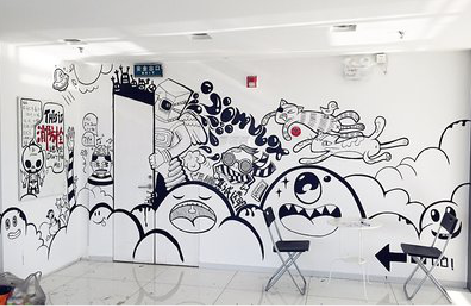 马鞍山手绘墙并非传统涂鸦。